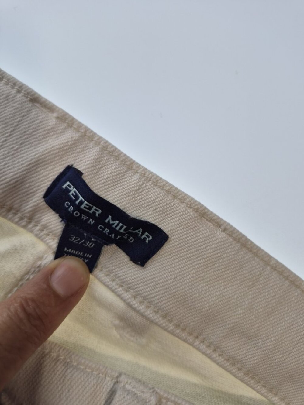 Peter Millar Crown Crafted White Jeans Men 32x30 Straight Leg 5-Pocket Denim - Picture 3 of 8